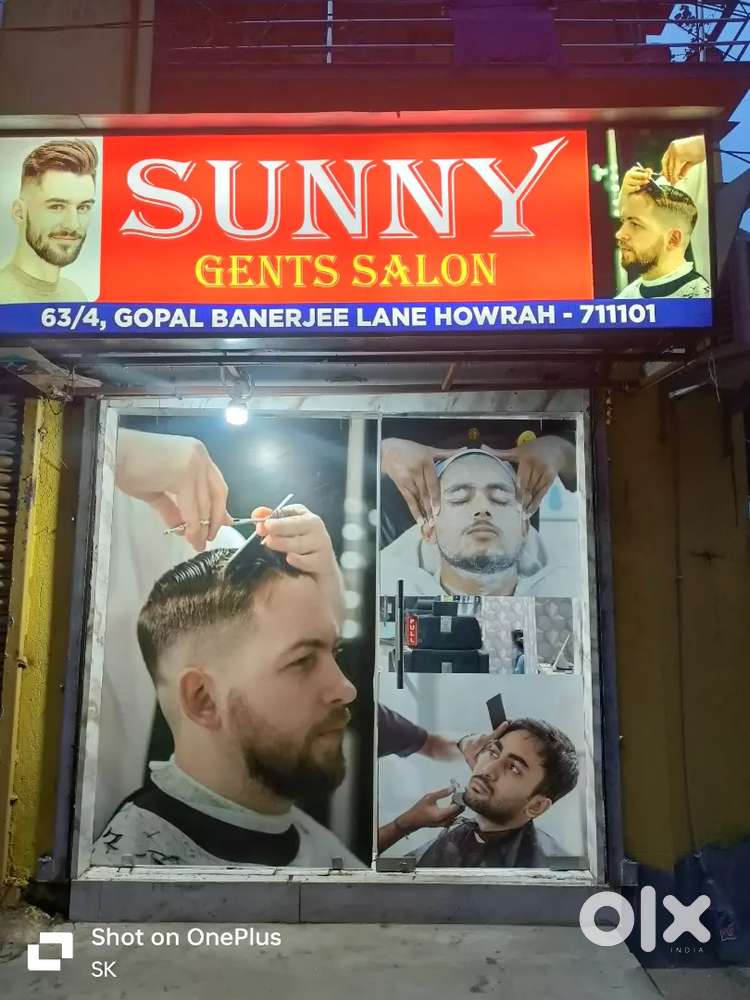 Gents salon for rent full furnished