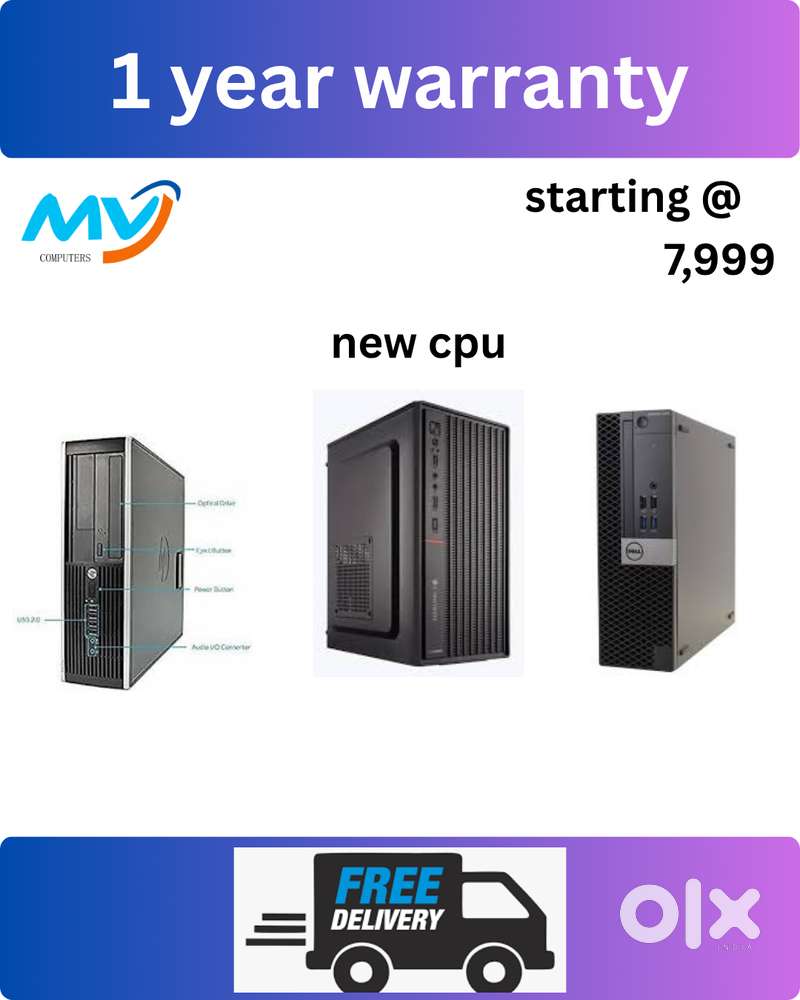 1 - Year Warranty  Starting @ 7,999  Cash on home delivery  CPU - i5 P