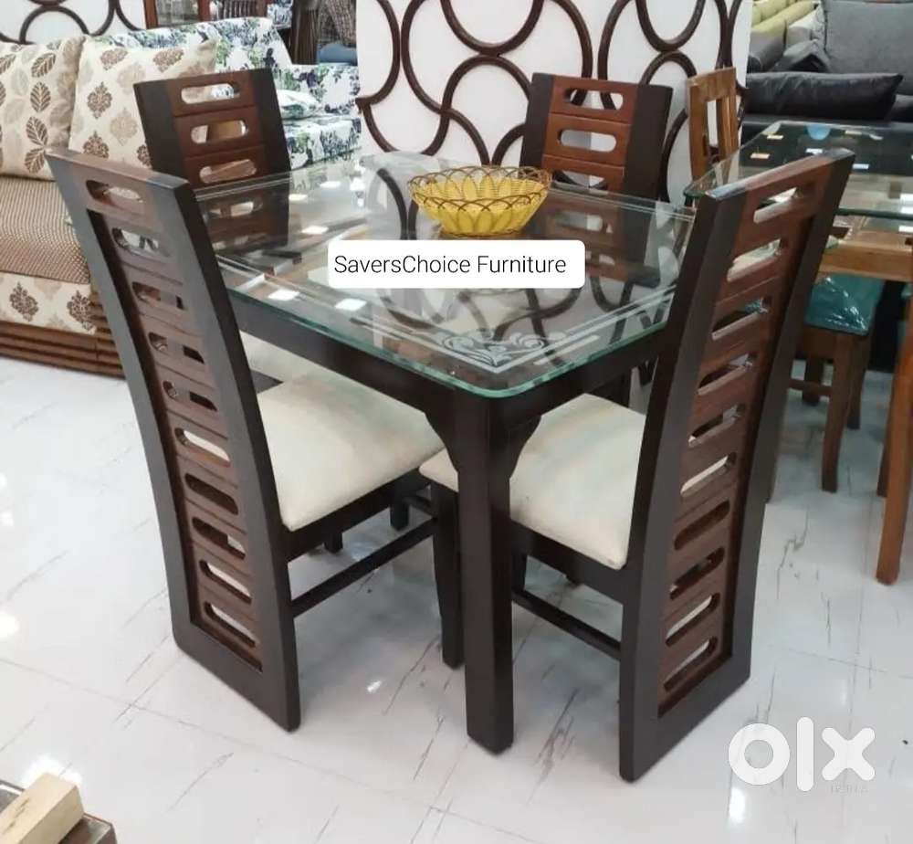SC Furniture 4 Seater Glass Dinning Table