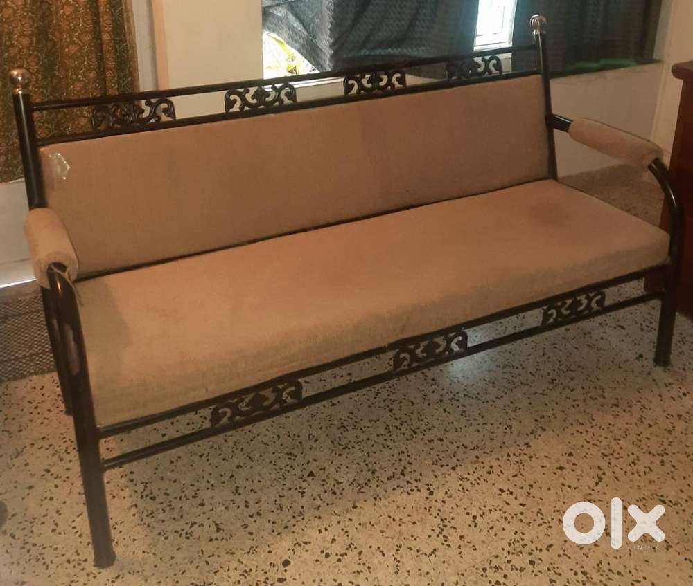Powder coated steel sofa