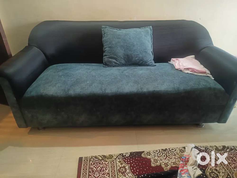 Three seater sofa & single bed