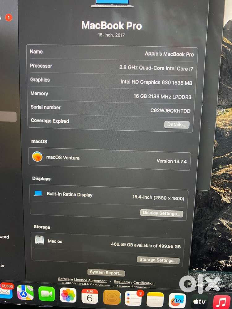 Sell my macbook pro 15inc with orignal chrager