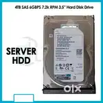 4TB SAS 6G 7.2K LFF Enterprise  HARDDISKs 3.5in 100% health for server
