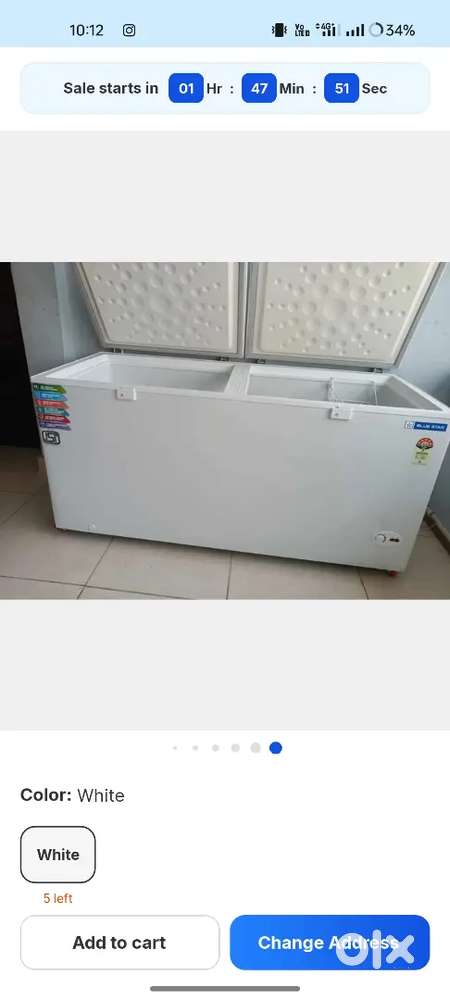 Blue star double door standar deep freezer