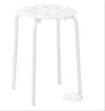 Ikea plastic folding chairs, stool, bed table, floor lamp