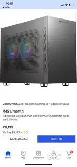 zebronics woodan gaming cabinet(looking new)