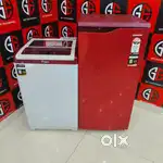 SAMSUNG RED COLOUR REF AND WHIRLPOOL FULLY AUTOMATIC WASHING MACHINE