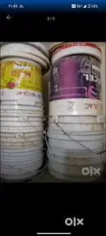 Bucket 20 litres and 15 litres paint bucket ekdam new 200 each...6 bu