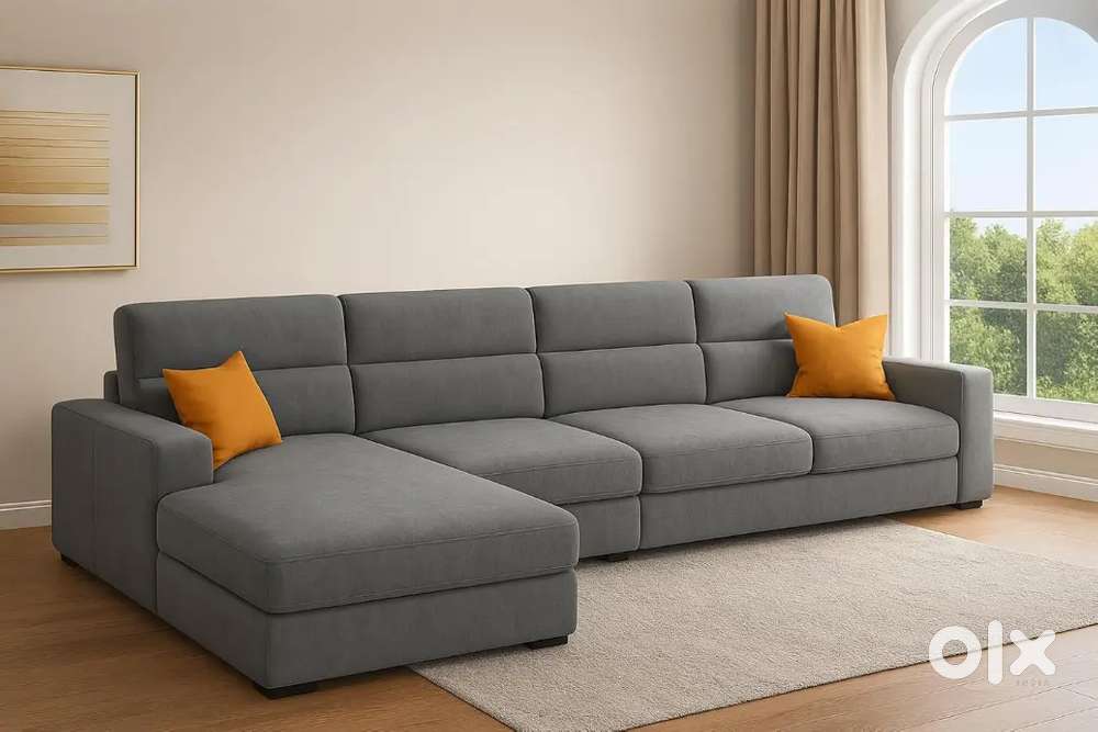 3 seater sofa with longer and attached pillow with beautiful