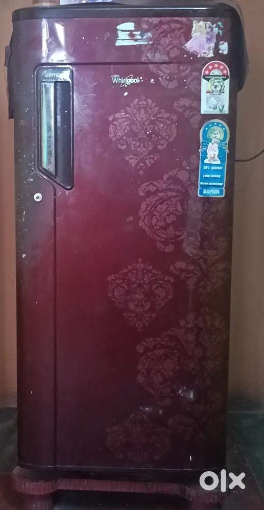 WHIRLPOOL SINGLE DOOR FRIDGE FOR SALE ( RED FLORAL COLOUR)