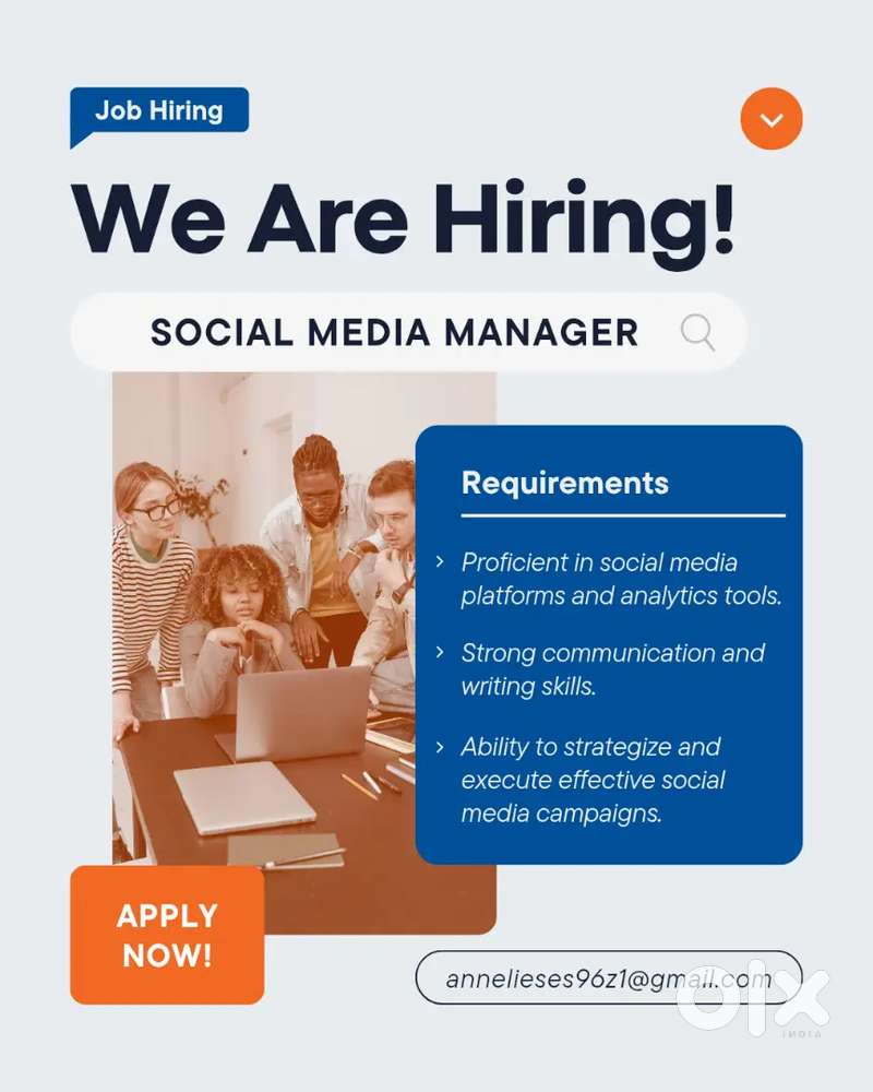 Soical Media Manager Looking for girls only