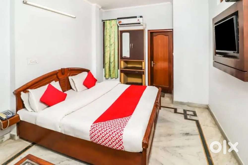 Two bhk set with two washrooms complete wooden work car parking market