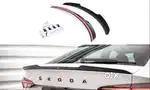 Skoda slavia lip spoiler abs plastic piano black M style