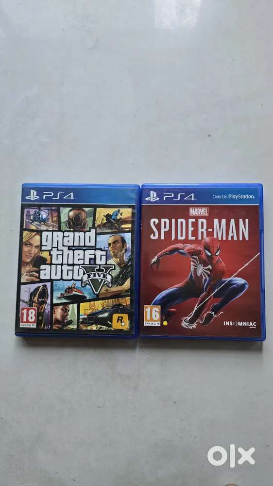 Gta 5 and Spiderman ps4 original games 1000 each