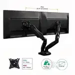 Dual Desktop - Dual Mount Gas Spring Monitor Arm