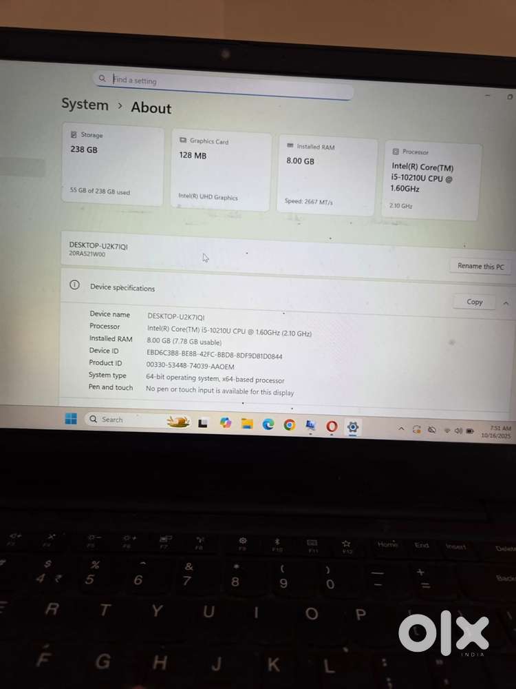 Lenevo thinkpad laptop