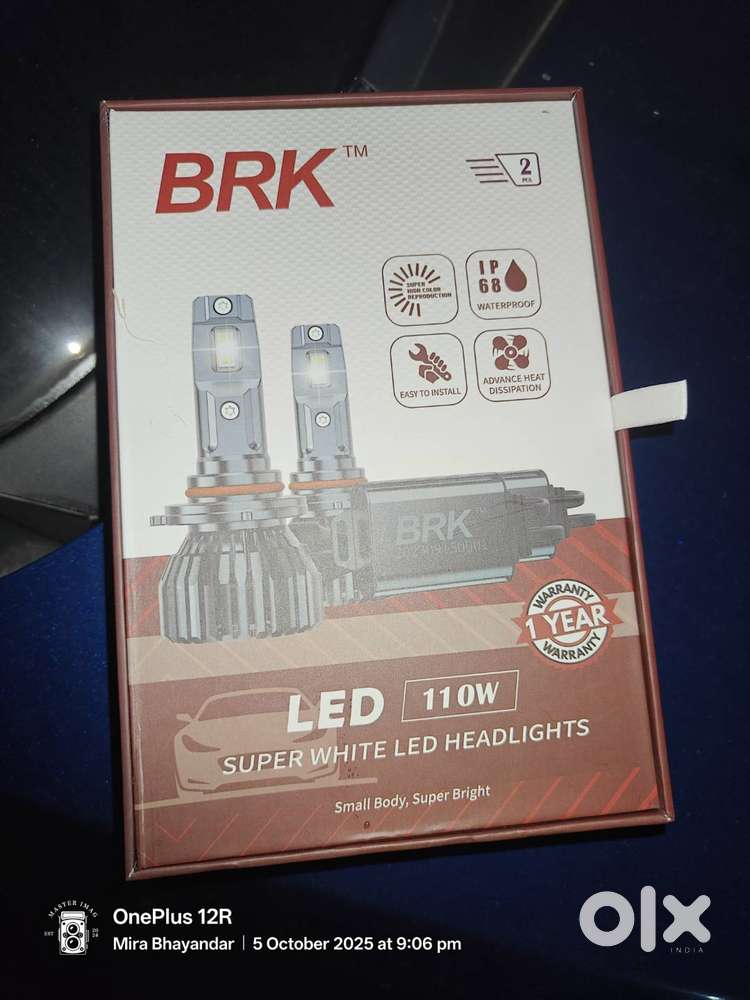 BRK H1 LED Headlight Pair 110W – Bright White Light  Used