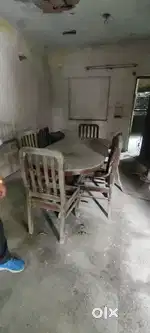 Wooden Dining Table with 6 Chairs – Solid & Durable