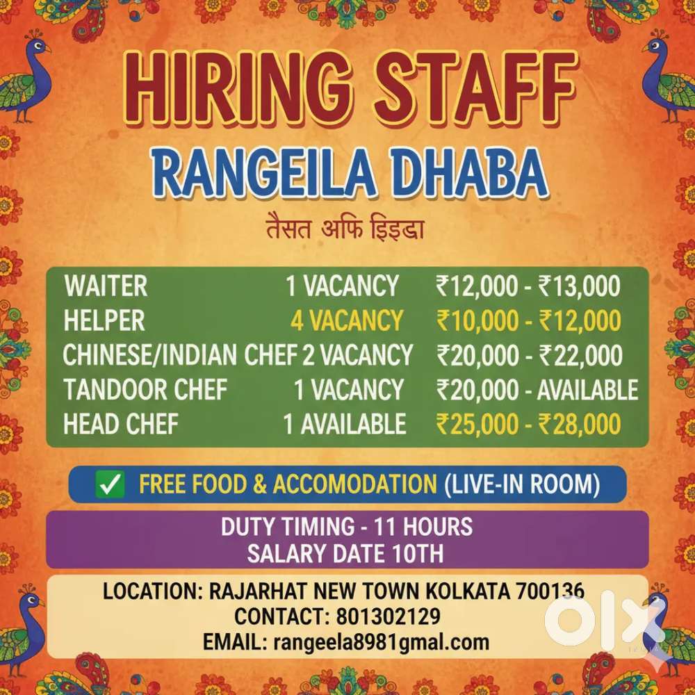 Chef & helper & waiter