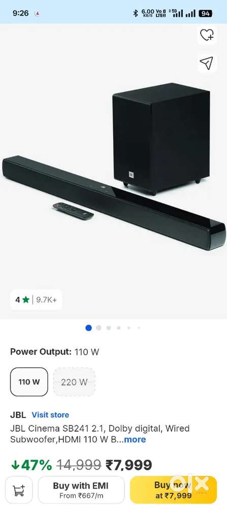 JBL SOUND BAR