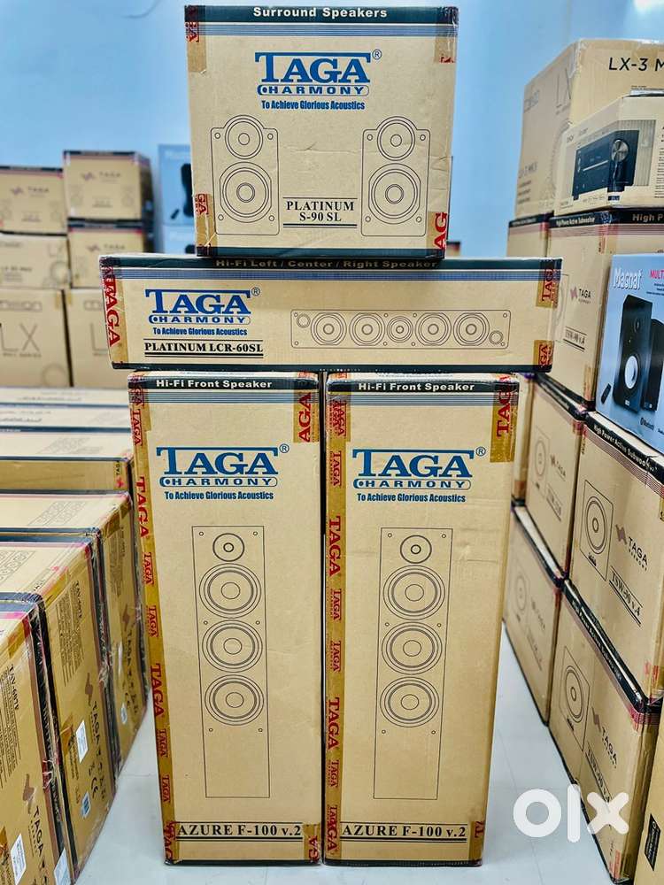 Tagaharmony home theater speakers all available