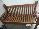 Teak wood 3 seater sofa