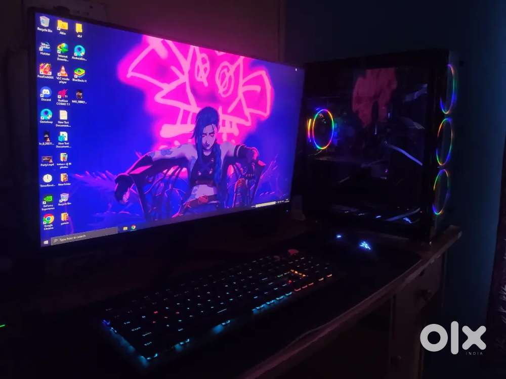 Gaming PC Setup i5 8th ram16GB GTX 1050Ti 27  165Hz RazerDeathAdderV2
