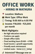 Urgent Hiring limited vacancy!