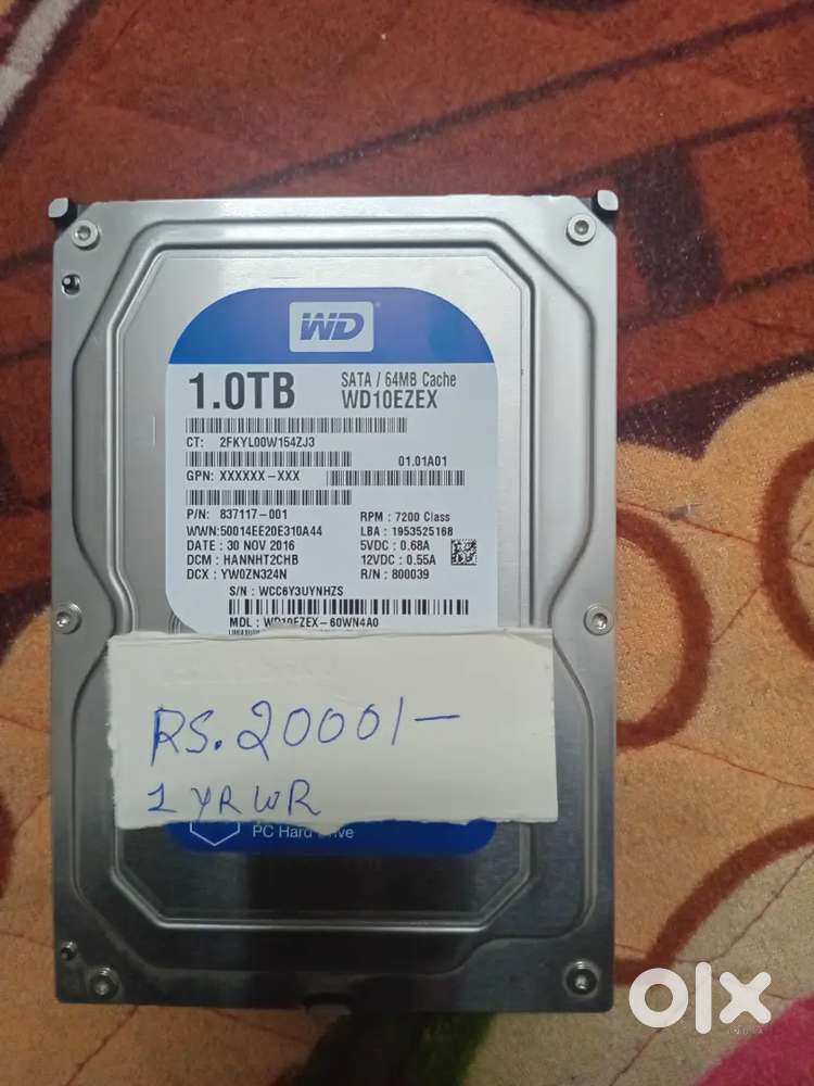 WD 1 TB SATA HDD  DESKTIP