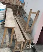 Wooden (Two long desk and two long  bench ) in good condition