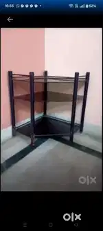 Cornar स्टैंड Tv stand black colour new condition