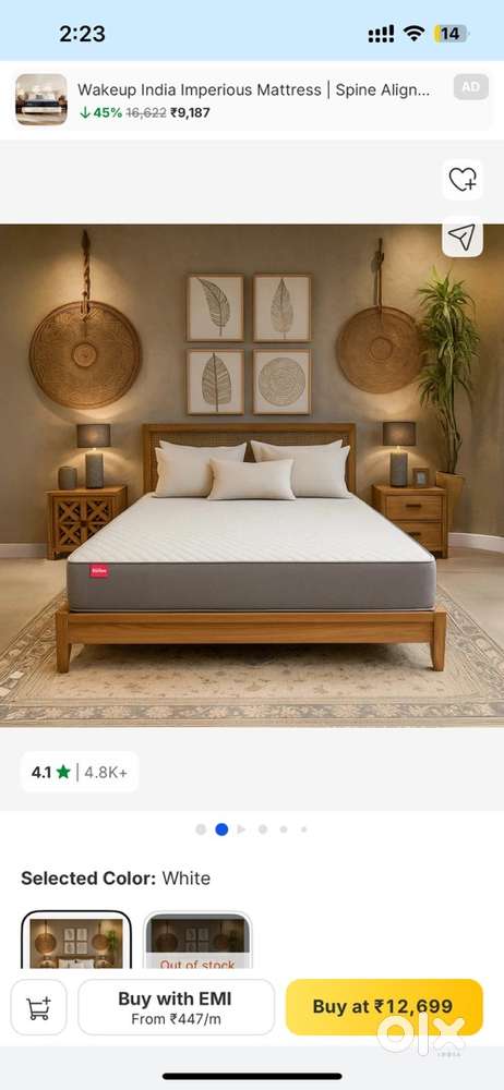 New Mattress, kurlon ortho