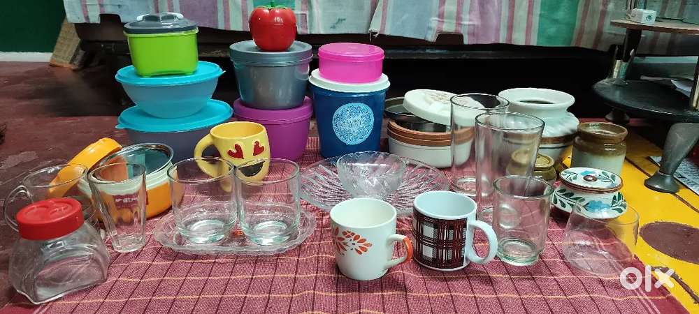 27 items - Unused - Glass, Mugs, Bowls, Containers
