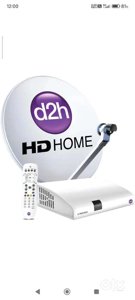 Videocon d2h HD+ complete setup box