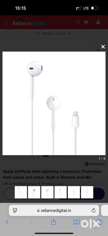 Brand New Iphone Lightining Earpod to Sell