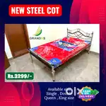 # Cot , Steel cot , Bed , Single , Double , Queen Fancy Bed New  7 52w
