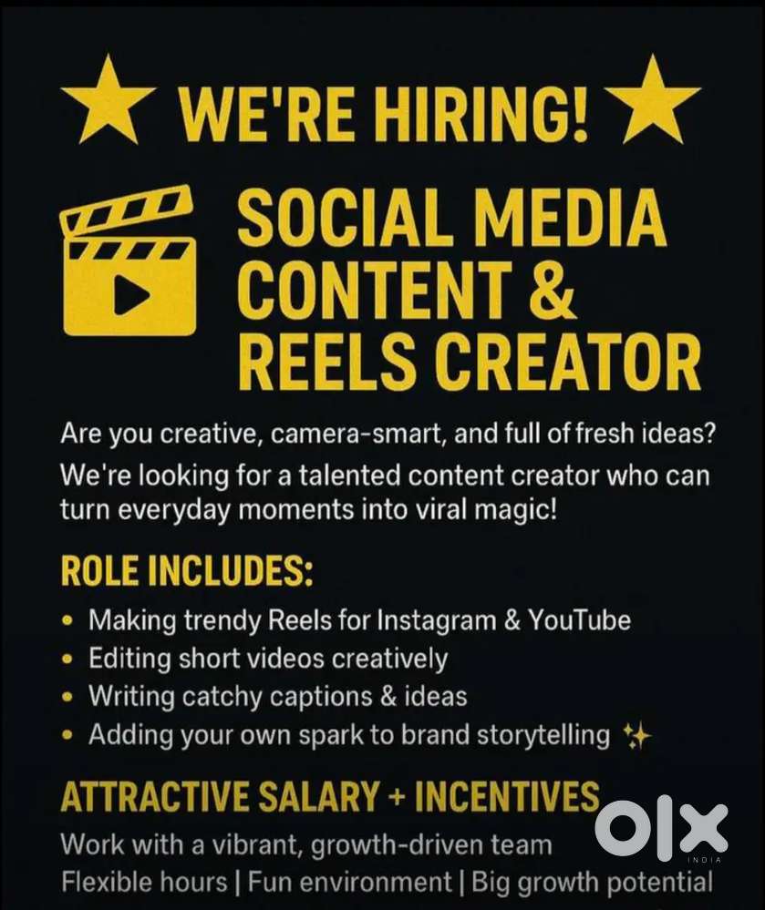 We are looking social media content creator