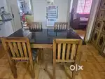 Premium Teak Wood Dining Table – 4 Seater – Excellent Condition