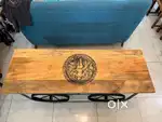 Decorative wooden tabel with wheels