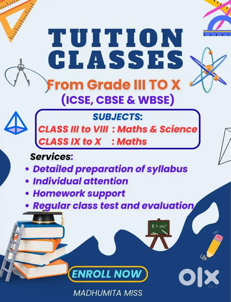 TUITION FOR CLASS 3 TO 10 ( ALL BOARDS) IN A-ZONE