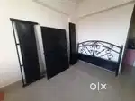 King size metal bed with storage