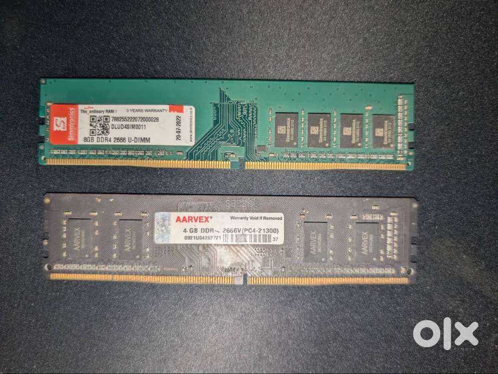 Simmtronics RAM 8GB DDR4 2666 U-DIMM, AARVEX RAM 4GB DDR4 2666V COMBO