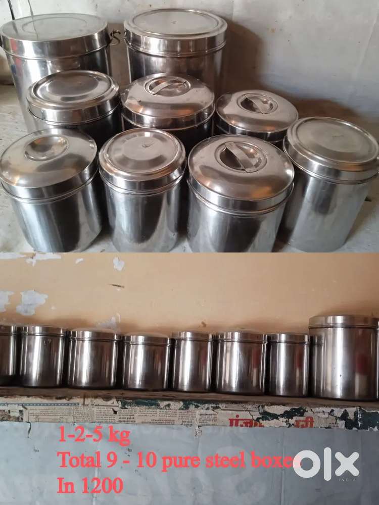 Kitchen steel containers