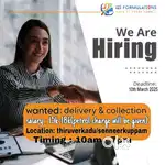 Hiring for delivery & collection staff