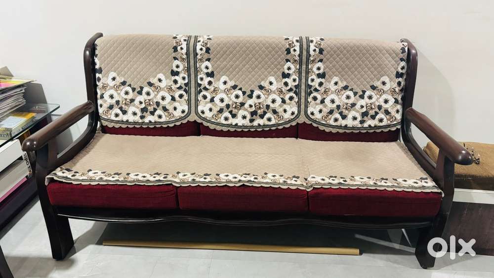 Teak wood sofa 3+1+1