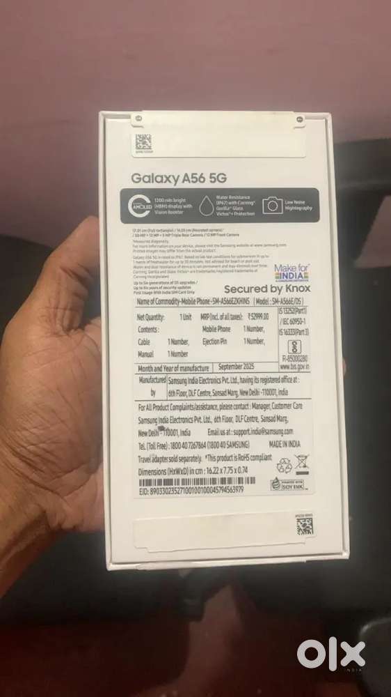 New Samsung galaxy A56 black