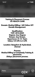 IT and NoN- IT job experience and fresher