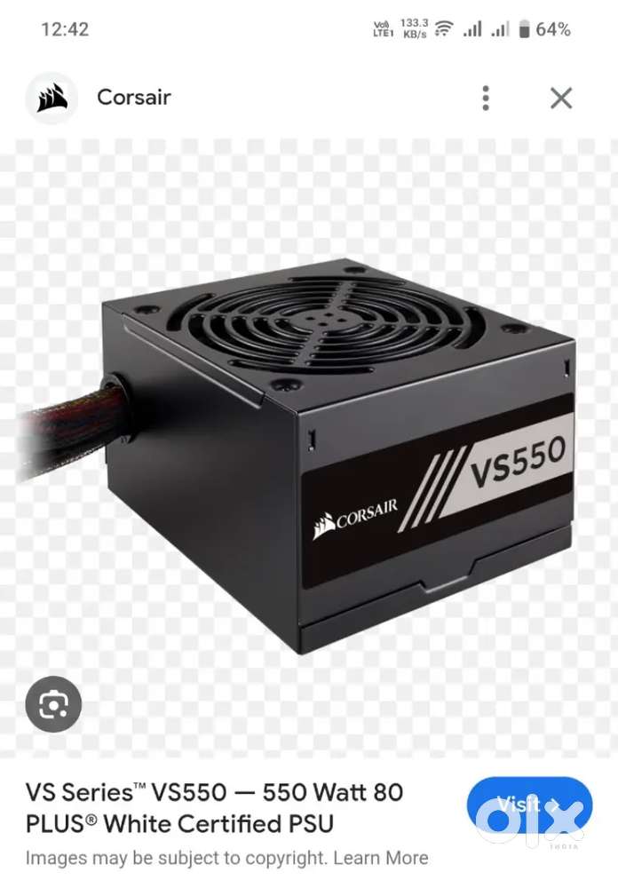 Corsair vs 550 Watt power supply
