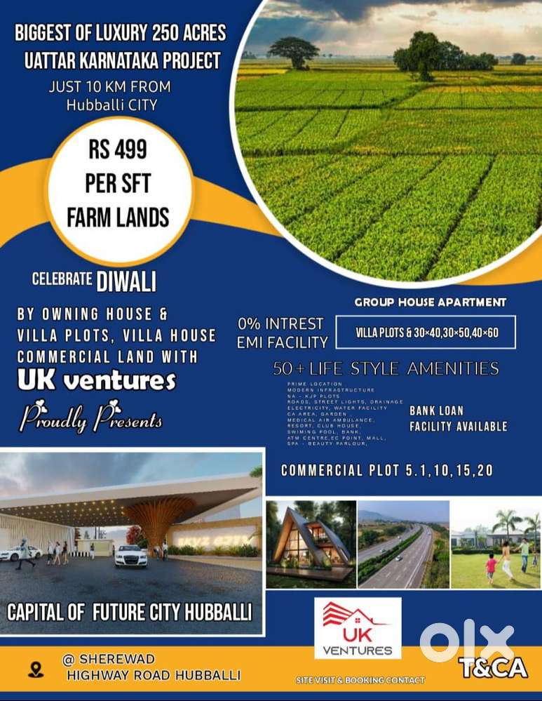 5 gunta farm land plots & na kjp plots for sale near hubballi.