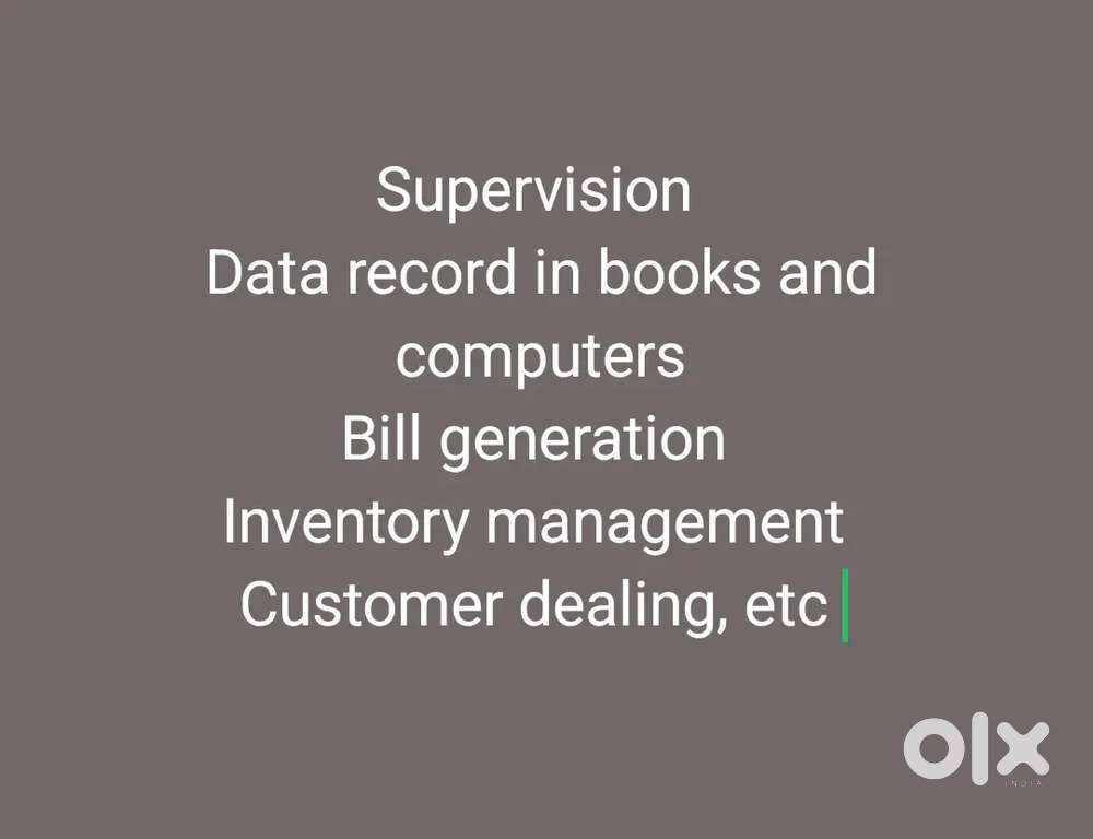 Supervisor for cement bricks manufacturing unit